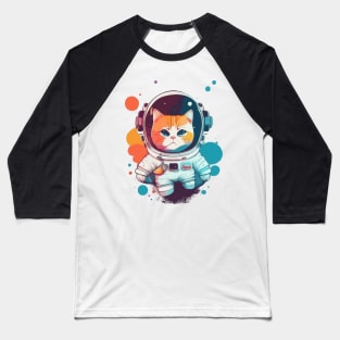 Space Cat Adventures Beyond the Stars Baseball T-Shirt